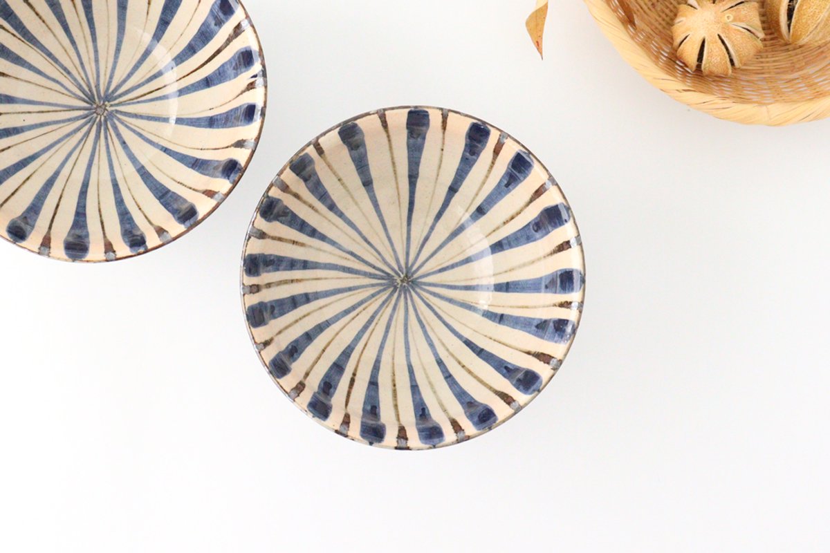 Donburi Bowl Straw Pattern Blue | Mino Ware