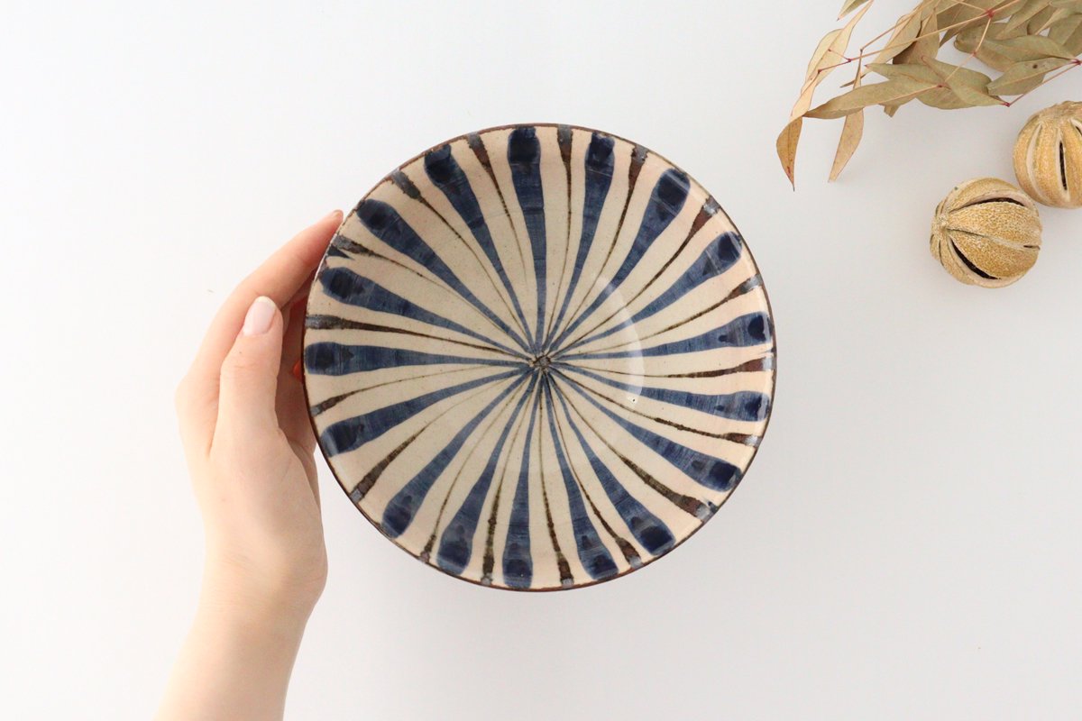 Donburi Bowl Straw Pattern Blue | Mino Ware