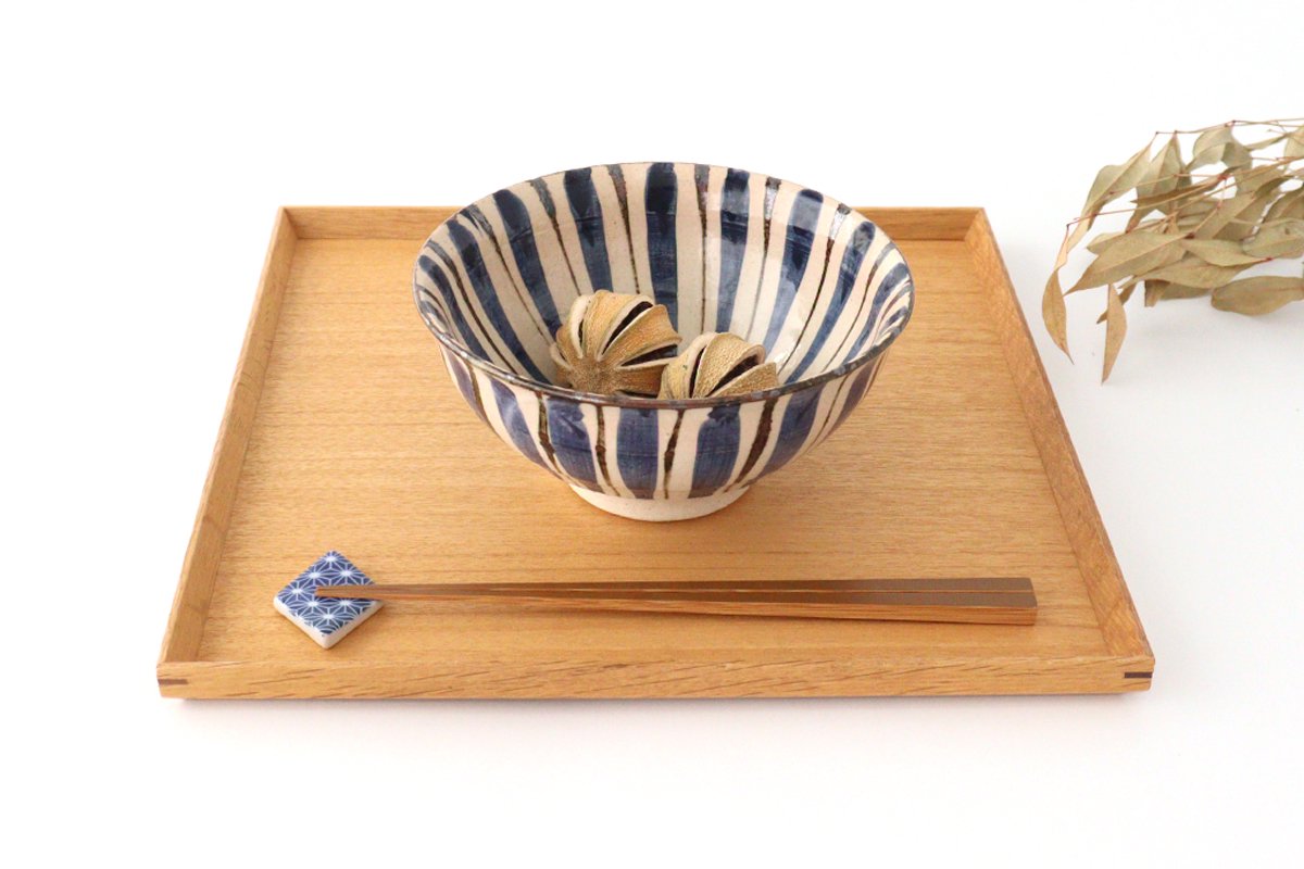 Donburi Bowl Straw Pattern Blue | Mino Ware