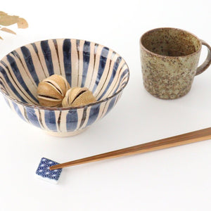 Donburi Bowl Straw Pattern Blue | Mino Ware