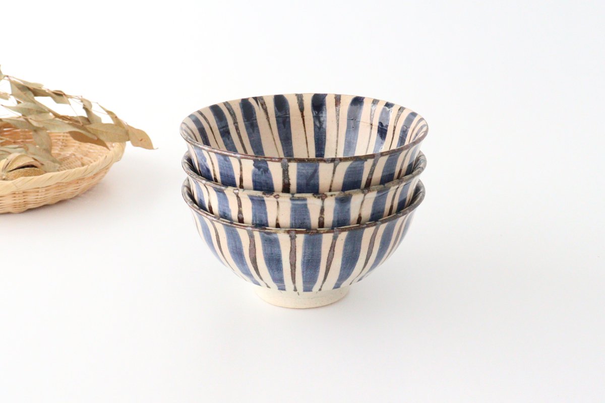 Donburi Bowl Straw Pattern Blue | Mino Ware