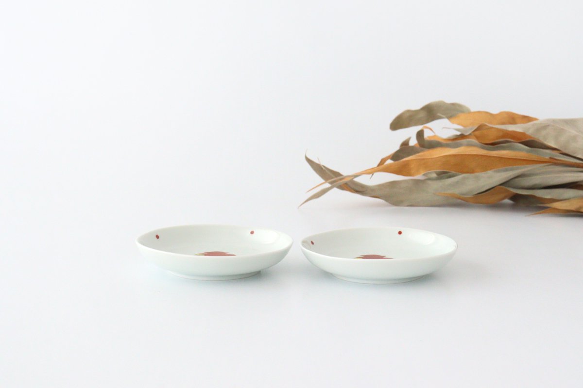 Lucky small plate, gavel, porcelain, Hasami ware