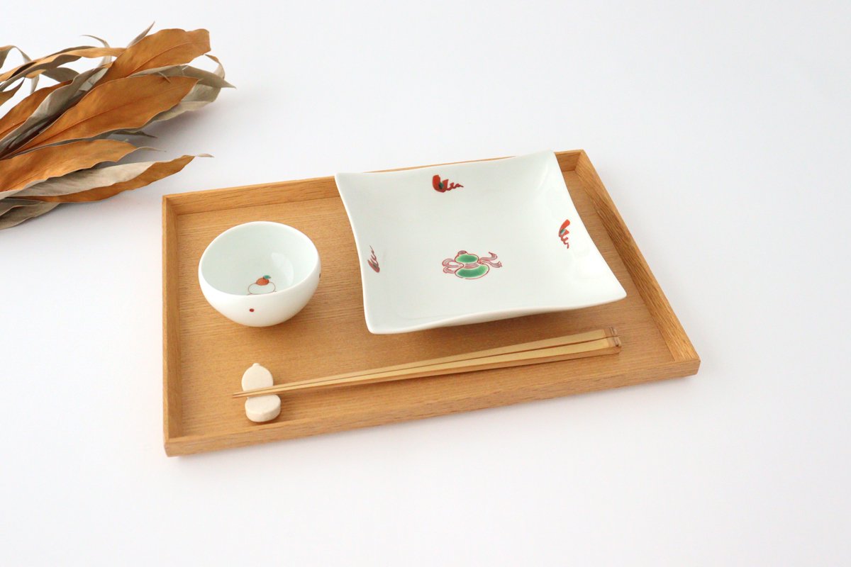 Auspicious Hime Bowl Kagami Mochi Porcelain Hasami Ware