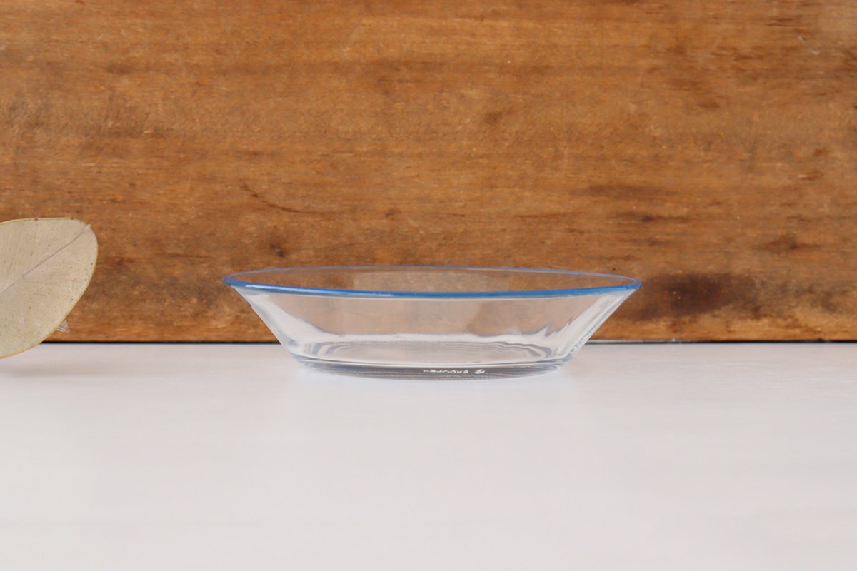 14.5cm plate blue bitte glass POTPURRI