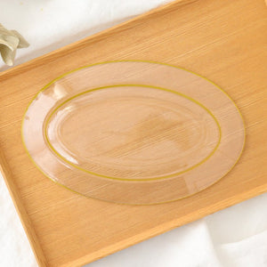 26cm oval plate yellow bitte glass POTPURRI