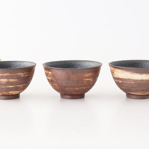 Rice Bowl Hakeme Brown | Mino Ware