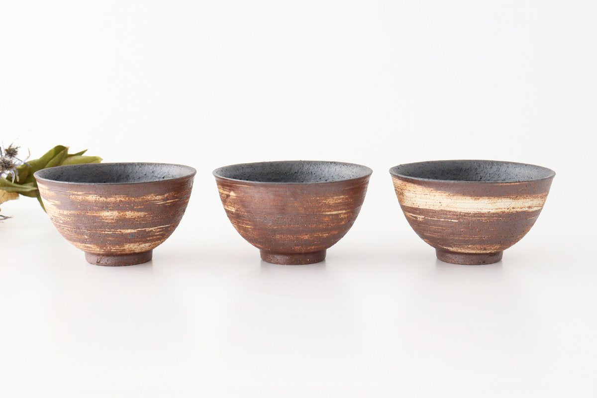 Rice Bowl Hakeme Brown | Mino Ware