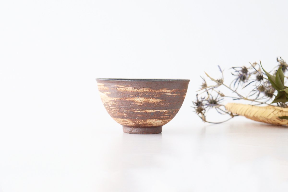 Rice Bowl Hakeme Brown | Mino Ware