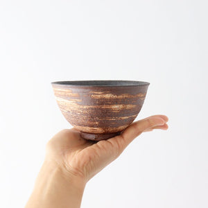 Rice Bowl Hakeme Brown | Mino Ware