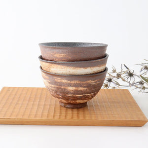 Rice Bowl Hakeme Brown | Mino Ware