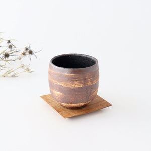 Japanese Cup Hakeme Brown | Yunomi Mino Ware