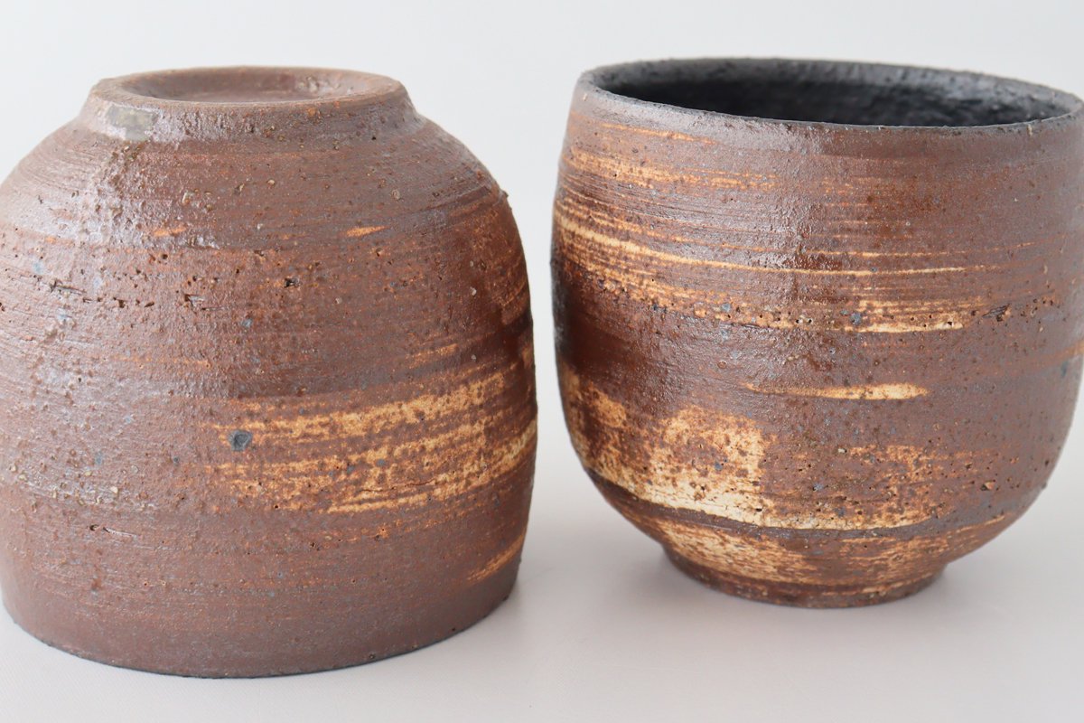 Japanese Cup Hakeme Brown | Yunomi Mino Ware