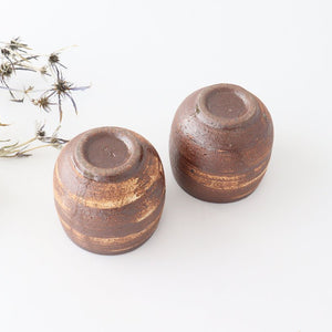 Japanese Cup Hakeme Brown | Yunomi Mino Ware