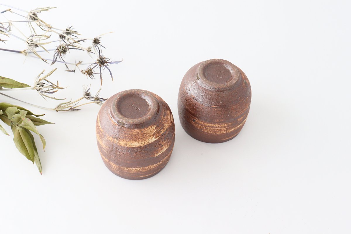 Japanese Cup Hakeme Brown | Yunomi Mino Ware