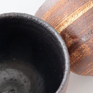 Japanese Cup Hakeme Brown | Yunomi Mino Ware