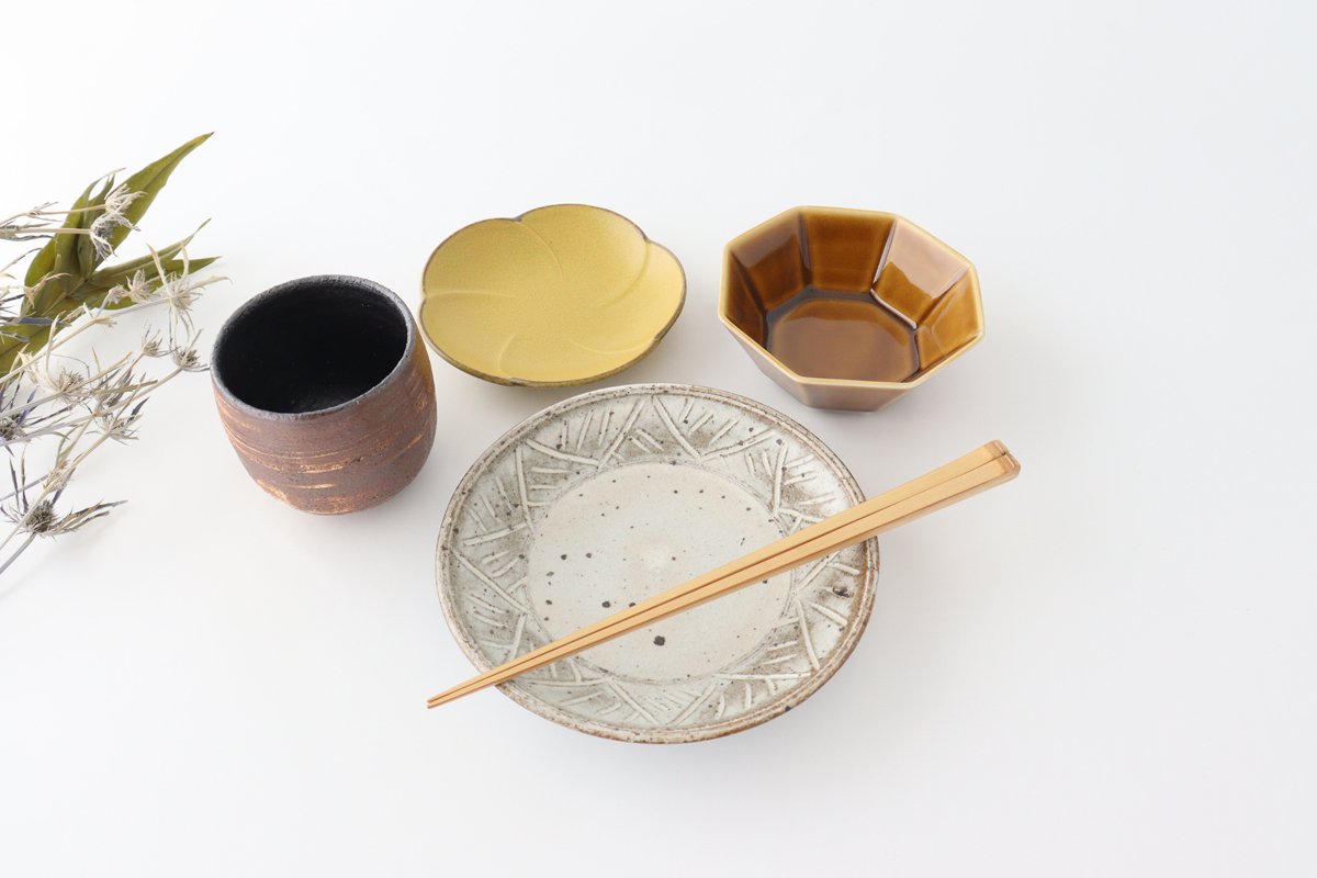 Japanese Cup Hakeme Brown | Yunomi Mino Ware