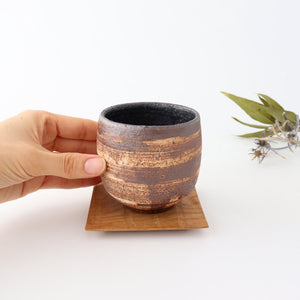 Japanese Cup Hakeme Brown | Yunomi Mino Ware