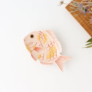 Sea Bream Shaped Plate Light cherry blossom and Gold | Arita Ware