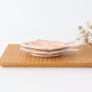 Sea Bream Shaped Plate Light cherry blossom and Gold | Arita Ware