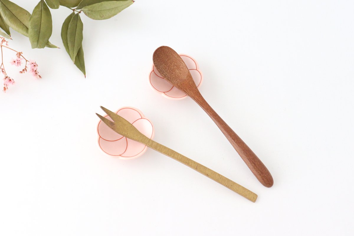 Chopstick Rest Pink Plum | Hashioki Arita Ware