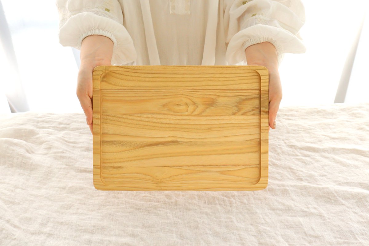 TOUGEI Wooden Tray Obon L