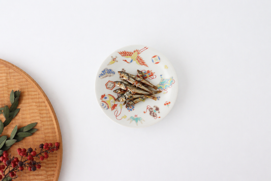 Seikou Kiln Lucky Small Plate Treasure｜Kutani Ware
