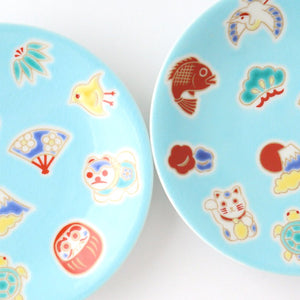 Seikou Kiln Lucky Small Plate Engimono｜Kutani Ware