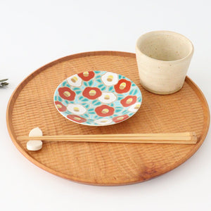 Seikou Kiln Lucky Small Plate Camellia｜Kutani Ware