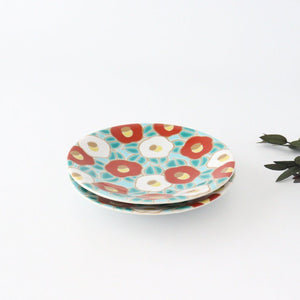 Seikou Kiln Lucky Small Plate Camellia｜Kutani Ware