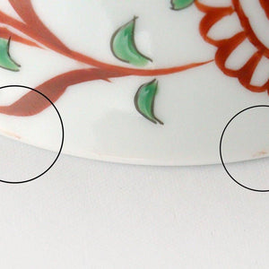 Rice Bowl Banreki Hand-painted Vermilion | Hasami Ware