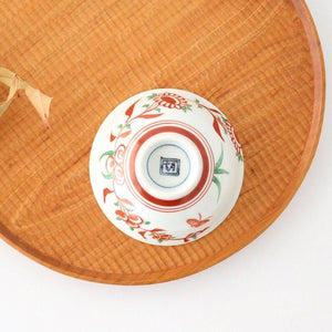Rice Bowl Banreki Hand-painted Vermilion | Hasami Ware
