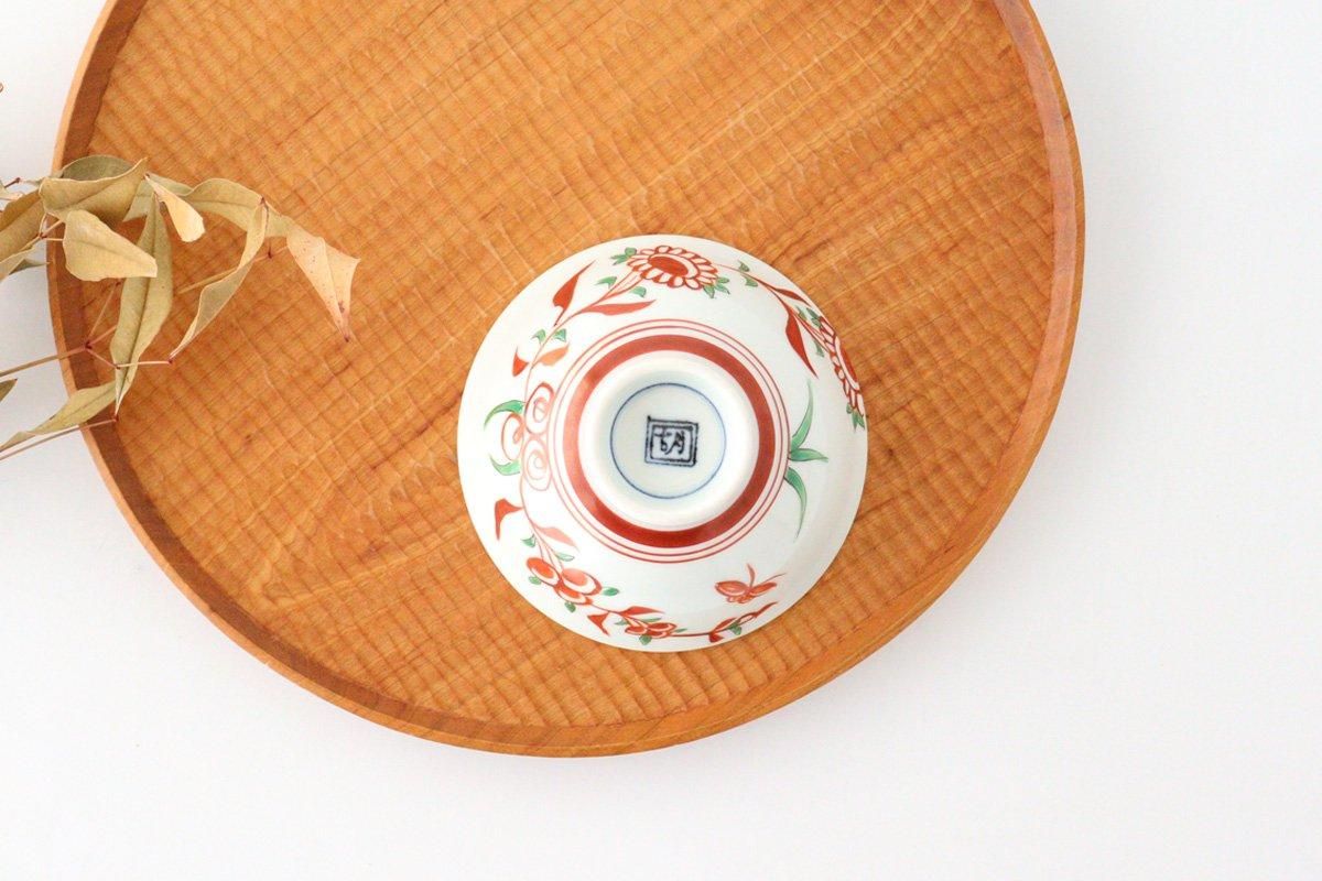 Rice Bowl Banreki Hand-painted Vermilion | Hasami Ware