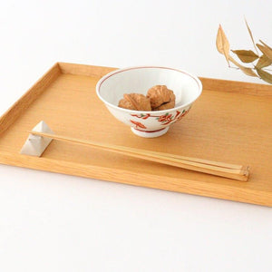 Rice Bowl Banreki Hand-painted Vermilion | Hasami Ware