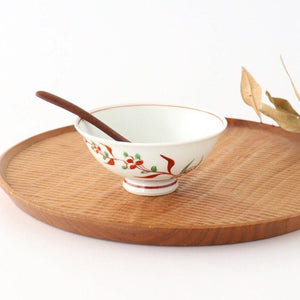 Rice Bowl Banreki Hand-painted Vermilion | Hasami Ware