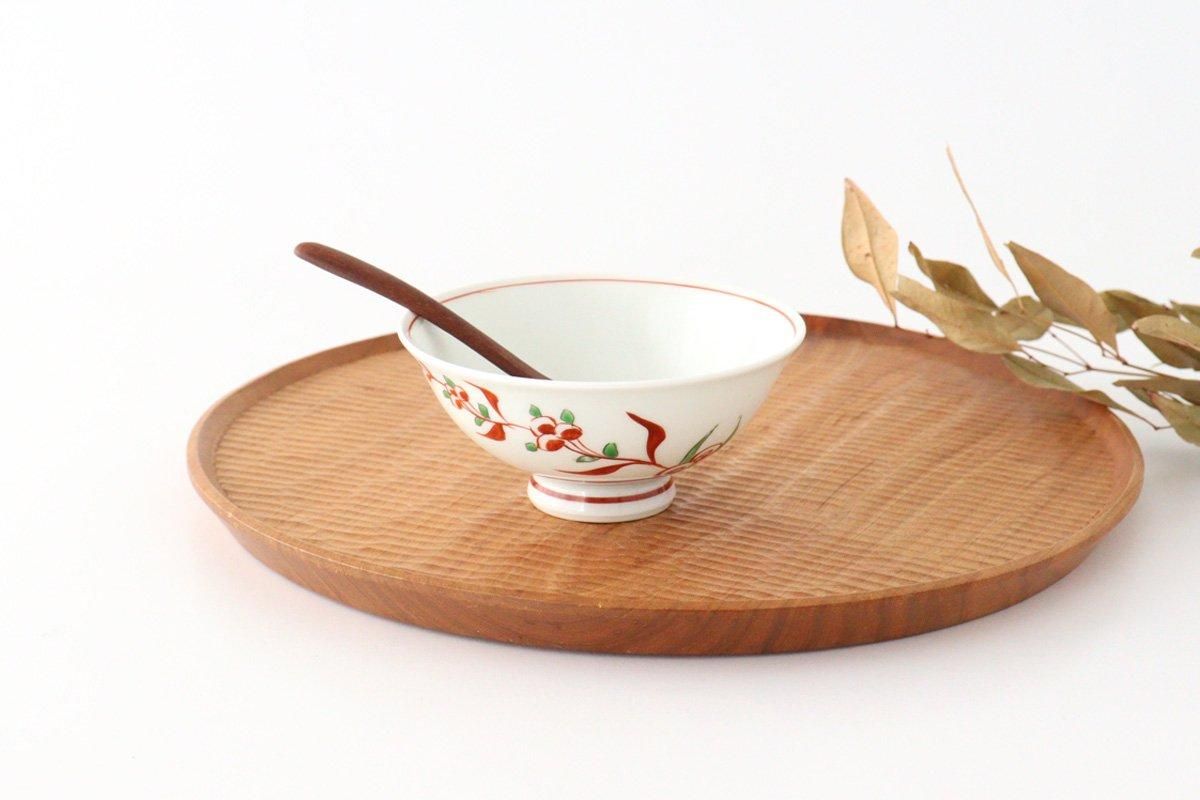 Rice Bowl Banreki Hand-painted Vermilion | Hasami Ware