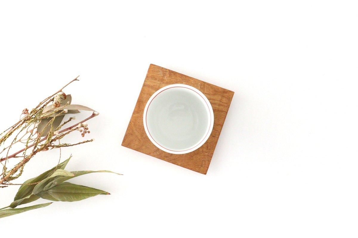 Japanese Cup Banreki Hand-painted Vermilion｜Yunomi Hasami Ware