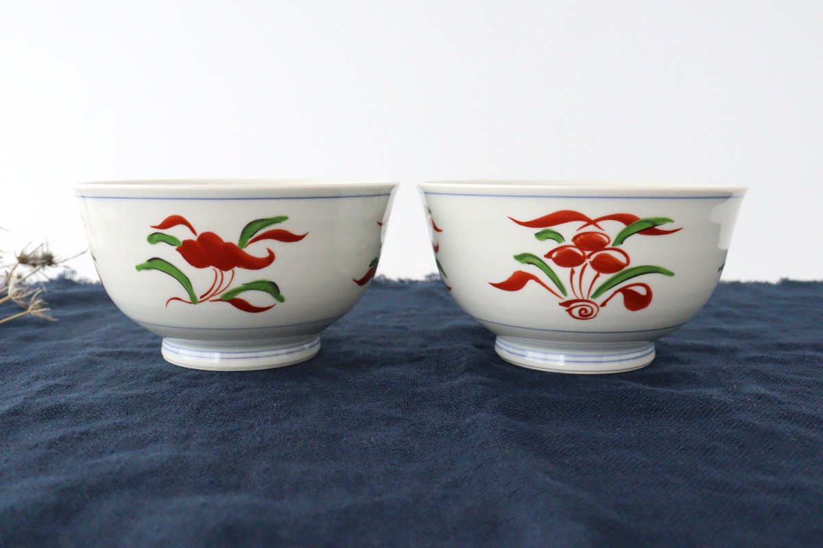 Donburi Bowl Red Peony | Hasami Ware