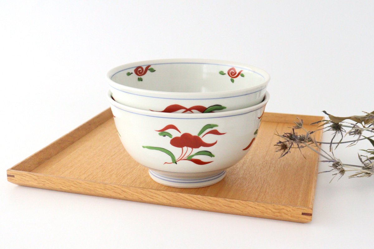 Donburi Bowl Red Peony | Hasami Ware