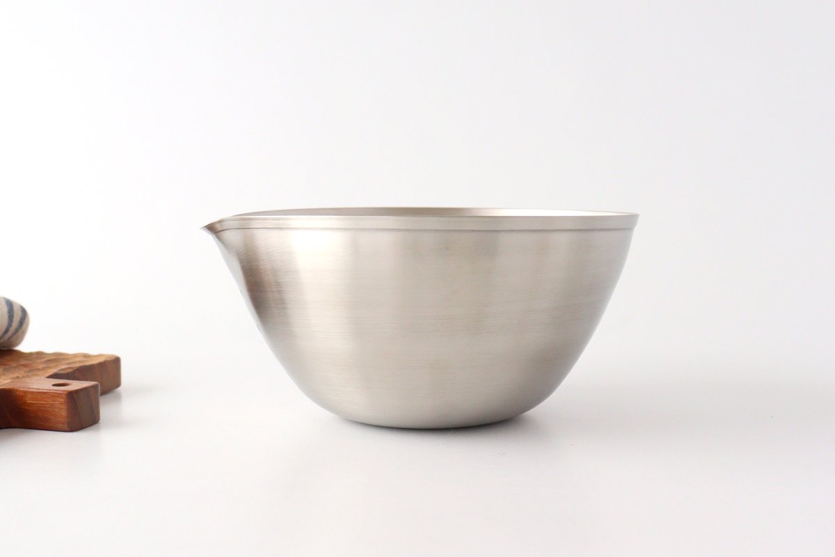 aikata/Yoshikawa Stainless Steel Lipped Bowl Large