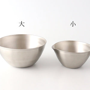 aikata/Yoshikawa Stainless Steel Lipped Bowl Large