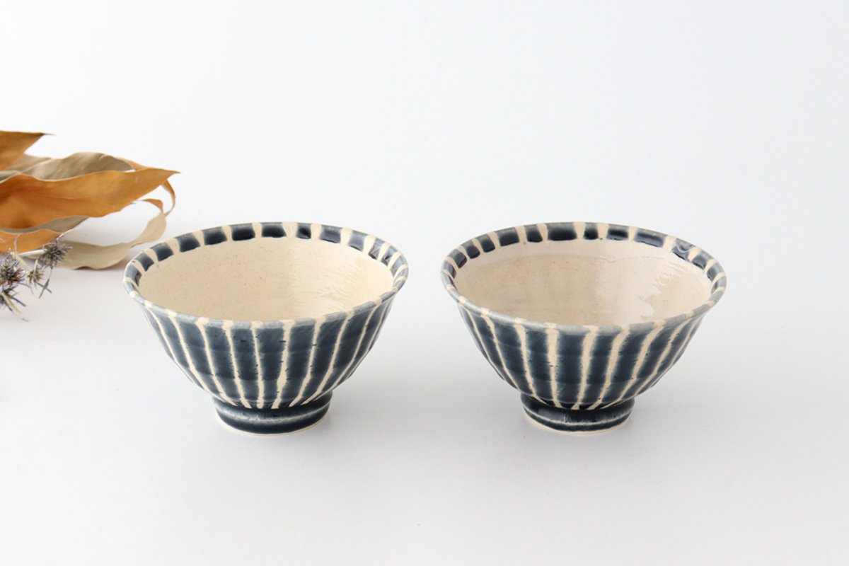 Rice Bowl Tokusa Blue | Mino Ware