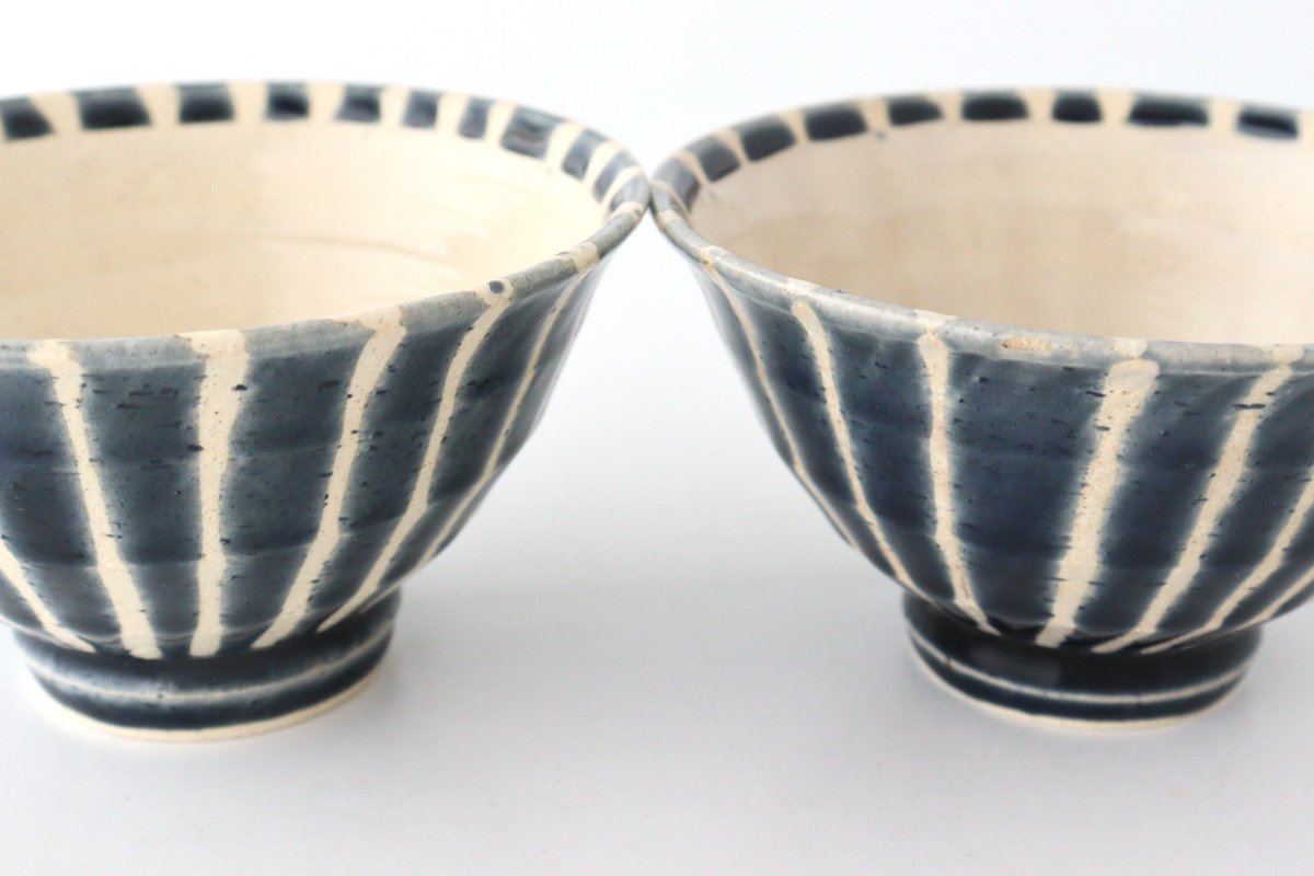 Rice Bowl Tokusa Blue | Mino Ware