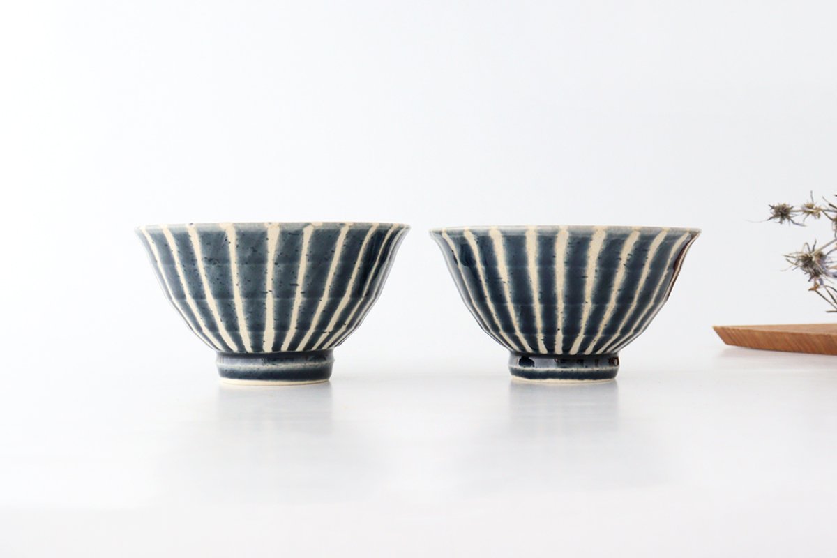 Rice Bowl Tokusa Blue | Mino Ware