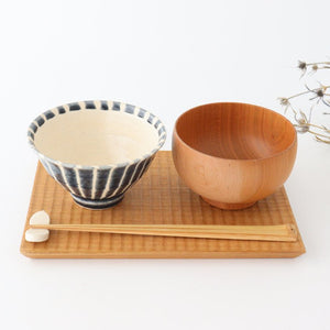 Rice Bowl Tokusa Blue | Mino Ware