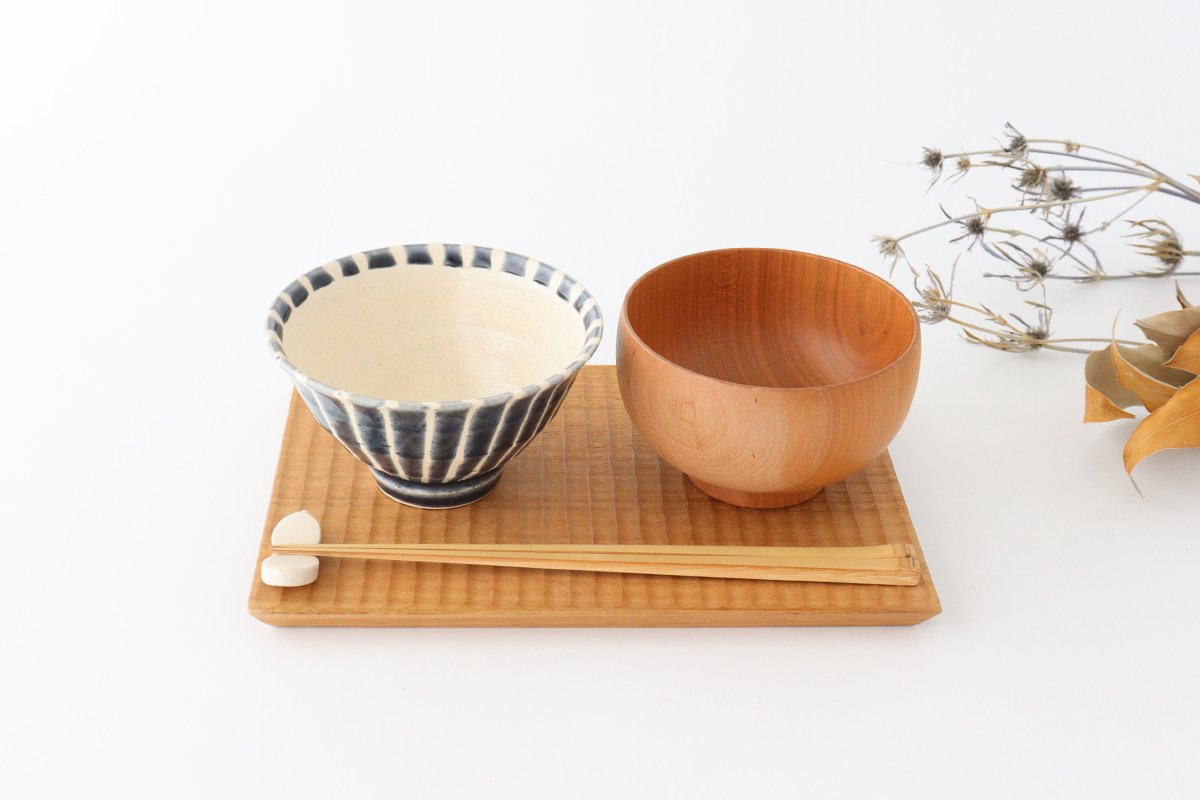 Rice Bowl Tokusa Blue | Mino Ware