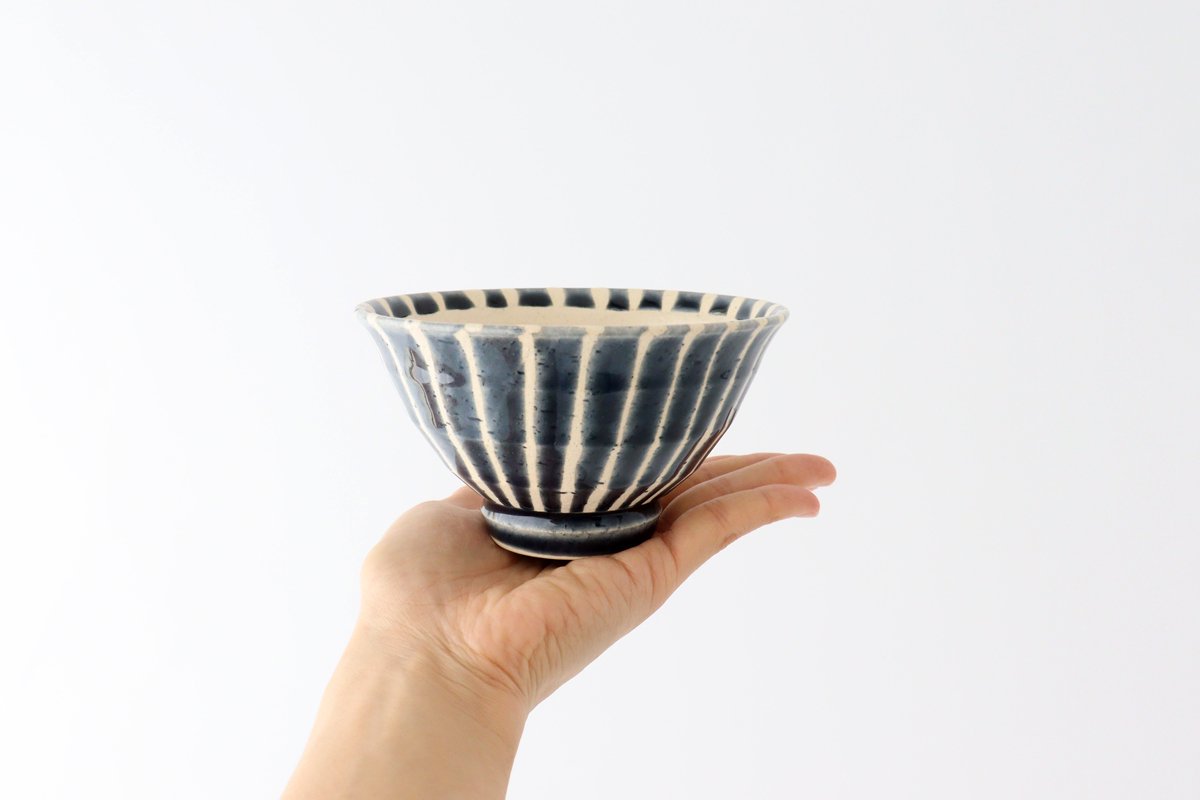 Rice Bowl Tokusa Blue | Mino Ware