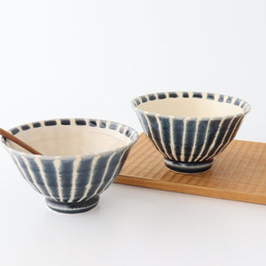 Rice Bowl Tokusa Blue | Mino Ware