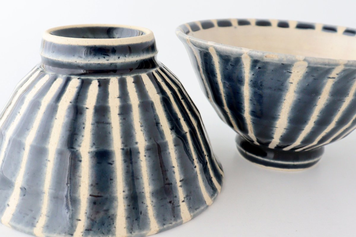 Rice Bowl Tokusa Blue | Mino Ware