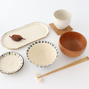 Rice Bowl Tokusa Blue | Mino Ware