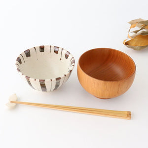 Rice Bowl Tokusa Brown | Mino Ware